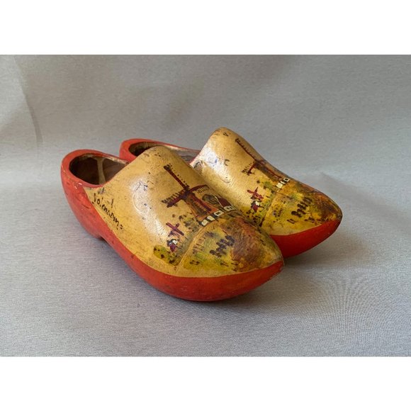 antique wooden clogs